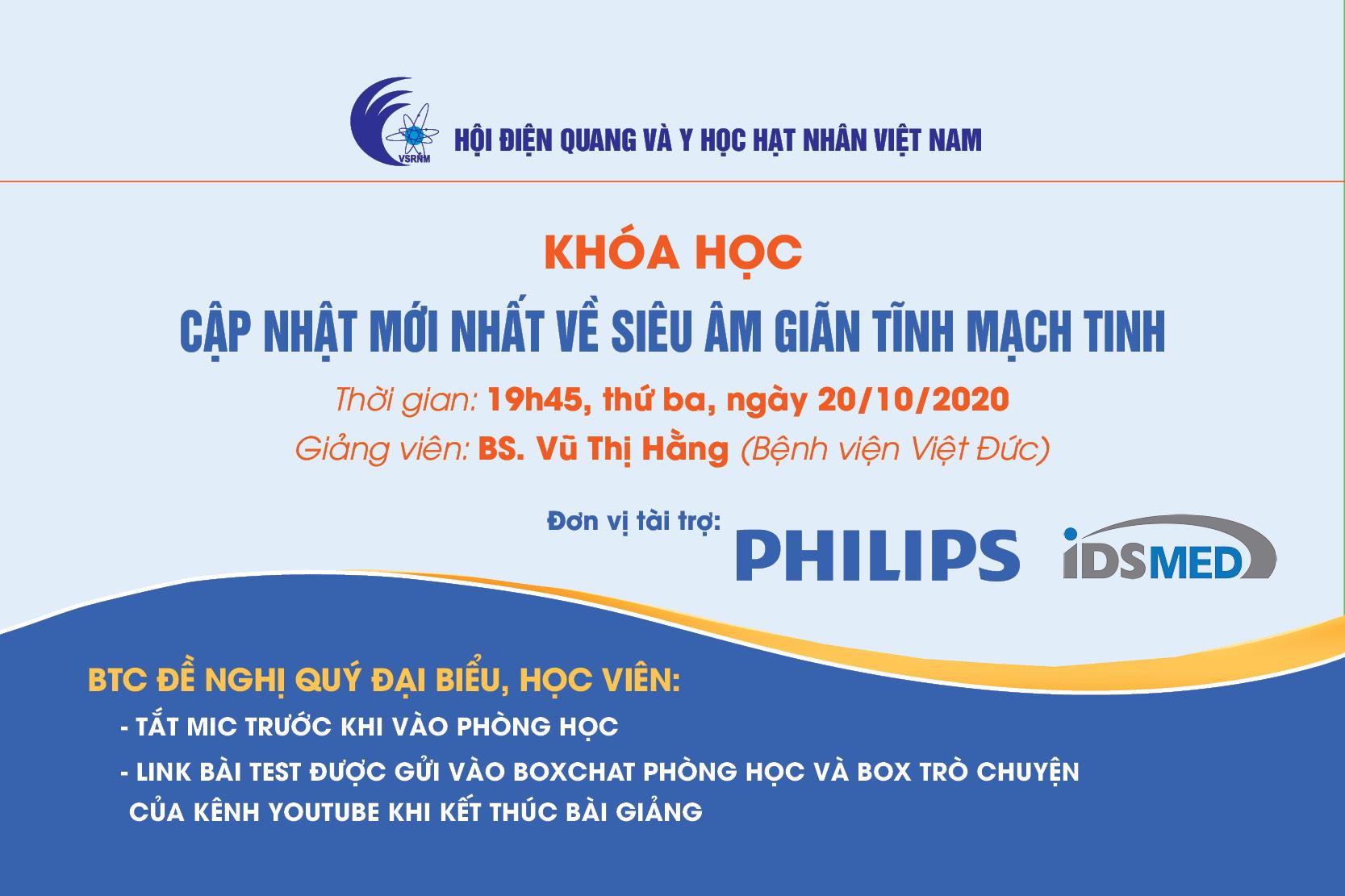 Thông báo chương trình đào tạo trực tuyến chủ đề siêu âm giãn tĩnh mạch tinh